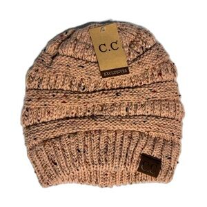 Pink / Nude Knit Beanie C.C (Speckled)